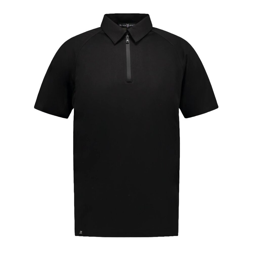 Monte Black Zipper Polo